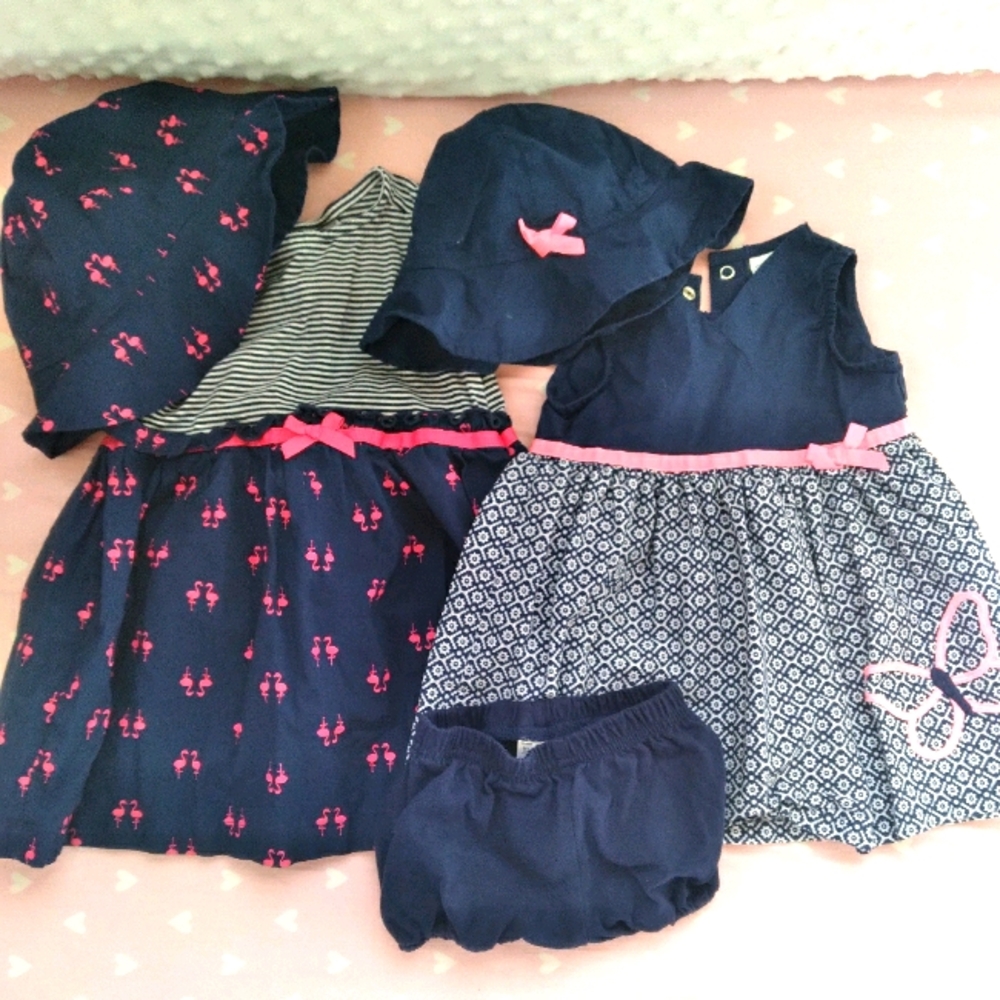 Coordinating Sister Dresses & Sun Hat